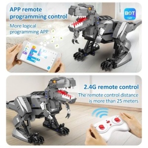 Constructor programabil de dinozaur Tyrannosaurus rex - mod de control dublu - Img 3