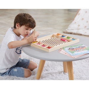 Joc din lemn Prinde și așază bilele Montessori - Img 4
