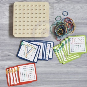 Joc Geoboard cu cărți de lucru 69 piese - Img 7