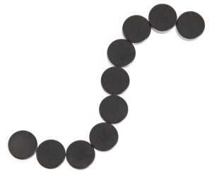 Magneți - 10 bucăți discoidali (6 x 15 mm)