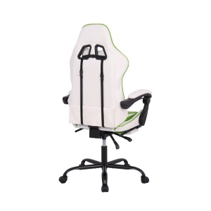 Max Game RFG Scaun Gaming, Piele Ecologică, Alb și Verde - Img 3