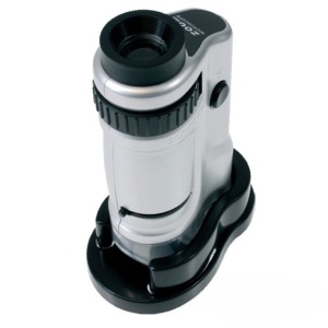 Microscop manual LED cu suport, 20x-40x