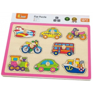Puzzle din lemn cu mânere Transport - Img 2