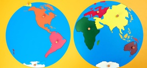 Puzzle Montessori - harta lumii