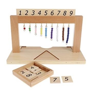 Ramă Montessori pentru înșirat - de la 1 la 9