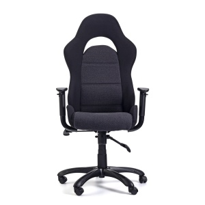Scaun gaming Brit cu tapițerie în culoare gri.