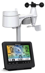 Stație meteorologică Bresser Wi-Fi 5-în-1 cu display color, neagră - Img 1