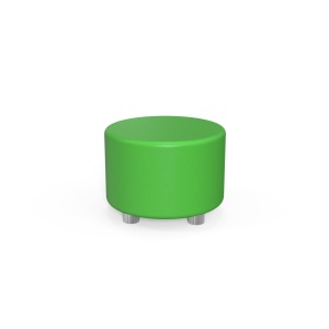 Taburet verde Circle, 60 × 60 × 43H, din ecopiele, RFG.