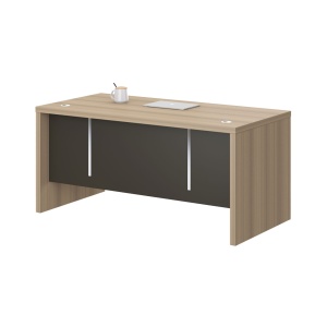 Birou de lucru Milano, 1600 × 790 × 750 mm, stejar deschis și gri, RFG