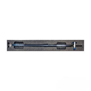 Biuretă 50 ml din sticlă borosilicatică cu robinet PTFE și spumă de protecție