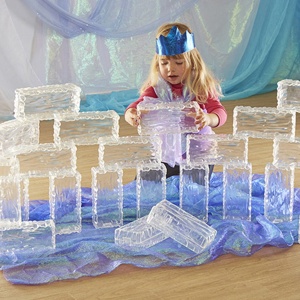 Cărămizi din plastic transparent cu efect glaciar 30 buc - Img 4