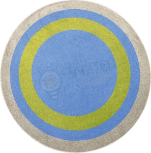 Covor rotund, tricolor, diametru 2 m - Img 1
