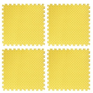 Covorașe de podea EVA, set de 4 bucăți, 4 galbene