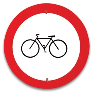 Indicator rutier - Circulația cu bicicleta interzisă