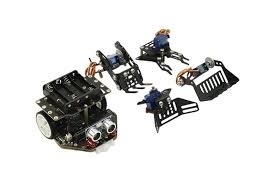 micro:Maqueen Plus V2 robot STEM cu baterii AA reîncărcabile + kit Maqueen Mechanic