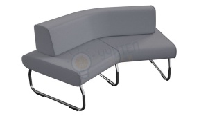 Modul Legva 45 grade cu spătar exterior, gri