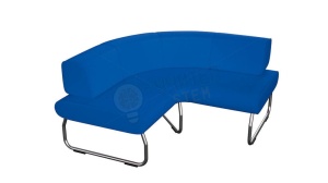 Modul Legva 90 de grade cu spătar exterior, albastru