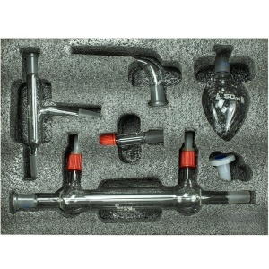OrganoLab Compact 14/23 – Set pentru chimie organică (6 elemente, în spumă de protecție) - Img 1