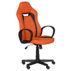 Scaun gaming Carmen 7525 R - portocaliu - negru