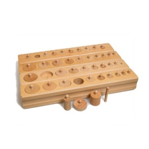 Set mare de cilindri Montessori cu mânere