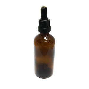 Sticlă de sticlă 100 ml cu capac și picurător