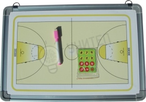 Tablă albă de antrenor pentru baschet