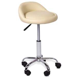 Taburet cu rotile Carmen 3067 - crem