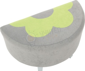 Taburet semicircular Premium gri-verde - Img 2