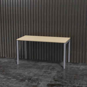 Бюро Nova U от Narbutas с размери 1400x700x740 mm, изработено от меламин избелен дъб с сив метален крак тип U. - Img 2