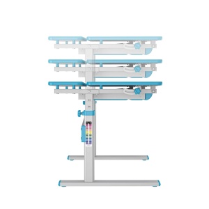 Birou Ergo Kids cu înălțime reglabilă, pentru copii, albastru, 800 × 660 × 540-760 mm, RFG - Img 3