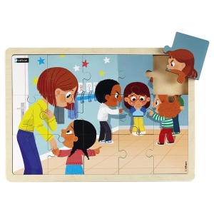 Bullying școlar - puzzle din lemn 15 piese