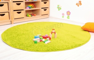 Covor rotund - diametru 100 cm - verde