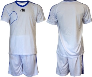 Echipament fotbal/ volei/ handbal tricou cu pantaloni scurți - alb