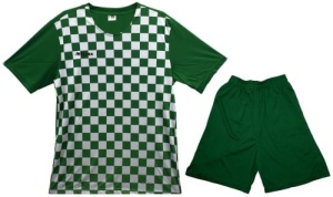 Echipament pentru fotbal/ volei/ handbal, tricou cu pantaloni scurți - verde cu alb
