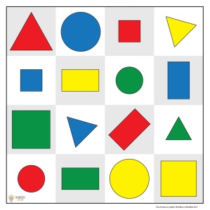 Forme geometrice - covoraș pentru roboți