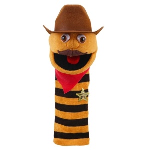 Păpușă pentru teatru, Cowboy, seria Merry Socks, 38 cm. - Img 2