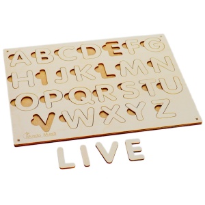 Puzzle din lemn Alfabetul, limba engleză