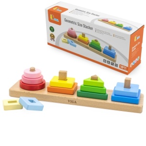 Puzzle sorter geometric din lemn - Img 1