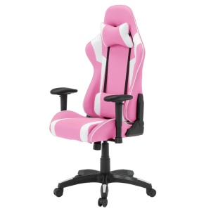 Scaun gaming Carmen 6312 - alb - roz - Img 3