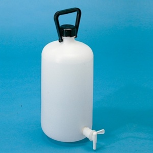 Sticlă de plastic pentru aspirator 5 litri cu capac filetat și robinet de închidere