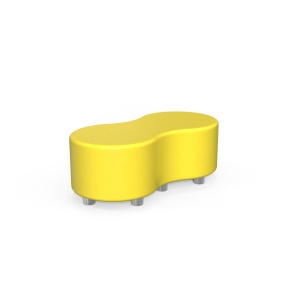 Taburet galben Formex RFG, 120 x 60 x 43H, ecopiele