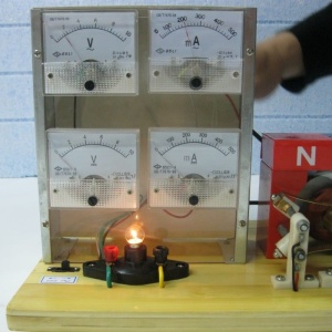 Generator de curent alternativ și continuu acționat manual
