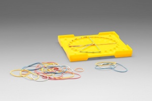 Geoboard fata-verso 15 cm, galben - Img 2