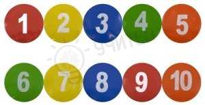 Markere de antrenament Ф23 cm, cu cifre 1-10, set - Img 2