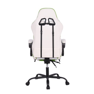 Max Game RFG Scaun Gaming, Piele Ecologică, Alb și Verde - Img 4