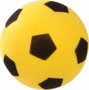 Minge de fotbal - ușoară, spumă, galbenă
