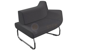 Modul Legva 45 grade cu spătar interior, grafit