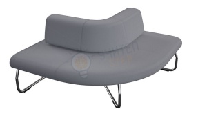 Modul Legva 90 grade cu spătar interior, gri
