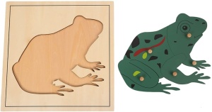Puzzle din lemn cu animale - broasca - Img 3