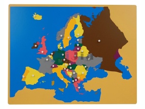 Puzzle Montessori - harta Europei